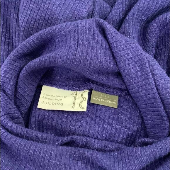 Anthropologie Olivia Turtleneck Dress In Sapphire Size Small Sweater Dress - Picture 8 of 8